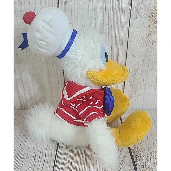 Disney Cruise Line Plush Sailor Donald Duck Stuffed Animal White Blue Red 12" - Picture 3 of 8